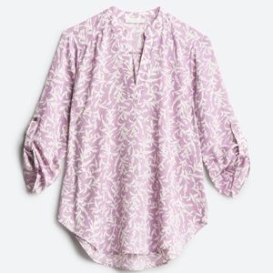 Lush Warren Split Neck Blouse